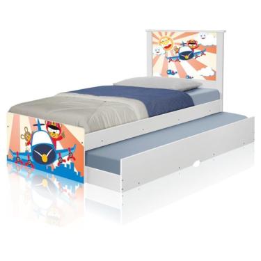 Imagem de Bicama Juvenil Adesivada Patrulha Ursinhos Com Colchões