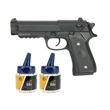Imagem de Pistola Airsoft Pt92 V22 Full Metal Spring 6mm 2000bbs