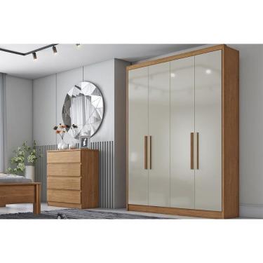 Imagem de Guarda Roupa 4 Portas E 3 Gavetas Moderni-sevilha Plus Cumaru-fendi -  Horizonte