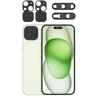 Imagem de EYSOFT Capa de privacidade compatível com iPhone 15/15 Plus com capa de câmera frontal, protege a privacidade e a segurança, abrir/feche a capa de câmera antiespião de reconhecimento facial, design