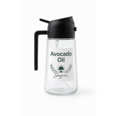 Imagem de Pulverizador de azeite de oliva de vidro 470 ml – Dispensador de óleo 2 em 1 e frasco de spray para cozinhar, controle de porções, salada, fritadeira a ar, churrasco – à prova de vazamento, garrafa de