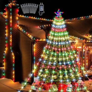 Imagem de GALACOVE Decorações Para Árvores De Natal, 16,4 Pés, 350 Leds, Luzes Corda Em Forma Estrela, Cachoeira Com Cobertura, 8 Modos E Temporizador Decoração Festas Fim Ano Novo