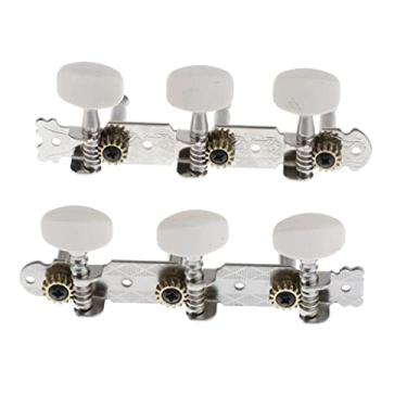 Imagem de barenx Pinos de afinação de guitarra folk 3L 3R cabeças de máquina DIY acessório de instrumento - 2 peças