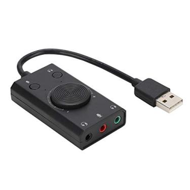 Imagem de Generic Placa de Som USB SC2 Com Instalação Gratuita de Driver, Suporte para Dois Usuários Simultaneamente, Indicador de Fone de Ouvido Azul, para áudio Cristalino Em Laptop de Mesa