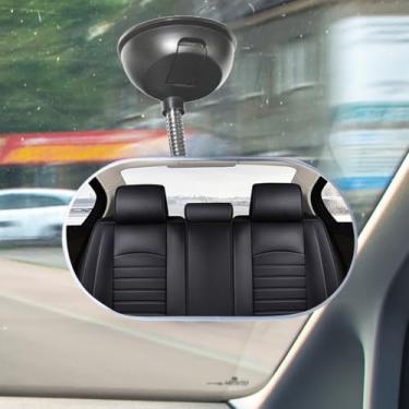 Imagem de DUSCOKE Espelho retrovisor de bebê interior do carro, espelho convexo de ângulo amplo ajustável de 360°, espelhos retrovisores de segurança convexos universais para visualização de passageiros