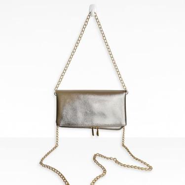 Imagem de Bolsa Feminina Duas Correntes ideal para looks modernos prática versátil, complementa outfits diários e eventos(DOURADA)