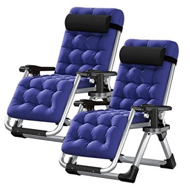 Imagem de LILYPELLE Cadeira de gravidade zero, cadeira reclinável de gramado premium dobrável com almofada removível, encosto de cabeça e suporte de copo, cadeira reclinável para pátio