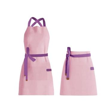 Imagem de Avental Rosa Roxo e Cintura Barista Bistro Confeitaria Açai - CASACHA
