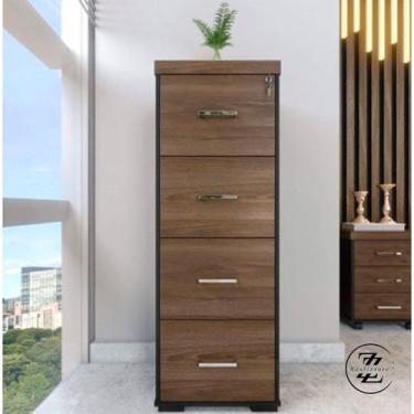 Imagem de Arquivo tamburato 4 gavetas ii charuto/preto 6105 - Artany