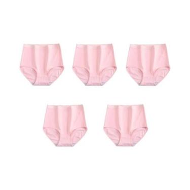 Imagem de Calcinhas De Algodão Femininas plus Size, 5 Peças, Sem Costura, Macias
