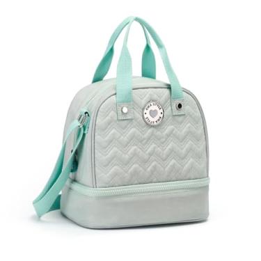 Imagem de Lancheira Térmica Kika Trabalho Infantil Adulta Escolar (Verde)