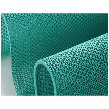 Imagem de SPXMQSS Tapetes externos para jardim, tapete antiderrapante lavável para cozinha, jardim, tapete de drenagem a céu aberto de PVC, resistente ao desgaste, para deck, varanda, varanda, banheiro verde 90