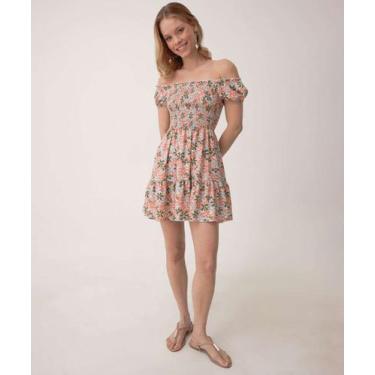 Imagem de Vestido Feminino Ciganinha Estampa Flores Marisa-21022, Bege, PP