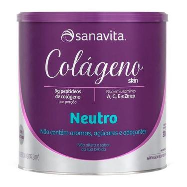 Imagem de Colágeno Skin - Neutro - Lata 300g - Sanavita-Unissex