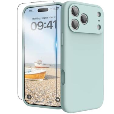 Imagem de INGIDO Capa para iPhone 17 Pro Max, capa de silicone líquido com proteção para câmera, forro de microfibra macia antiarranhões, capa protetora à prova de choque para iPhone 17 Pro Max de 6,9 polegadas