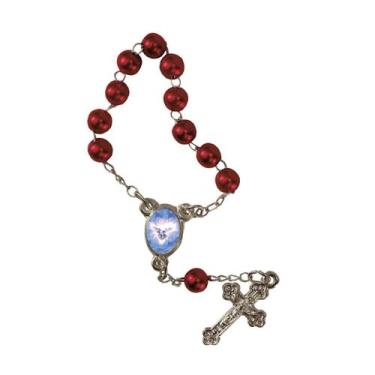 Imagem de 50 unidades Mini terço com foto do Divino Espírito Santo - SJO Artigos