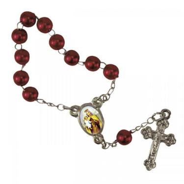 Imagem de 50 Mini Terços com Foto Nossa Senhora do Carmo - SJO Artigos Religioso