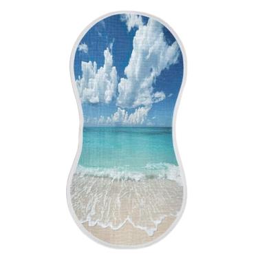 Imagem de xigua Lindo conjunto de 1 panos de musselina para arrotos de praia, super macios e absorventes, roupas de arroto de algodão, presente de chá para recém-nascidos, bebês meninas e meninos