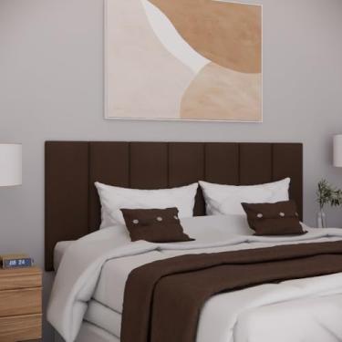 Imagem de Kit 10 Cabeceiras Móduladas Estofada Para Cama Box Casal Queen King - 45x20(MARROM,8)