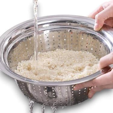 Imagem de Kit 2 Escorredores de Macarrão Retráteis, Silicone Multiuso, para Alimentos