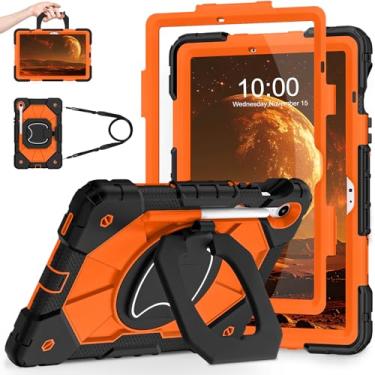 Imagem de WESOROL Capa para Samsung Galaxy Tab S10 Lite/S10 FE/S9 FE 10,9 polegadas Galaxy Tab S9 11 polegadas, capa à prova de choque para tablet Samsung S9 FE com protetor de tela, suporte giratório para