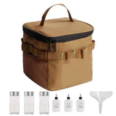 Imagem de Kit De Temperos Para Viagem,Organizador Portátil à Prova de Água com 6 Frascos,Dispensador de Temperos e Condimentos - Para Família, Amigos, Churrasco, Piquenique, Casa, Mochilismo, Caminhada, Grelhar