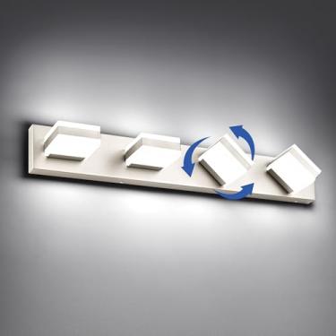 Imagem de SOLFART Luminárias De Banheiro Em Níquel Escovado Com Iluminação Led, Luz Para Banho, 4 Luzes Acima Do Espelho, Cool Nd