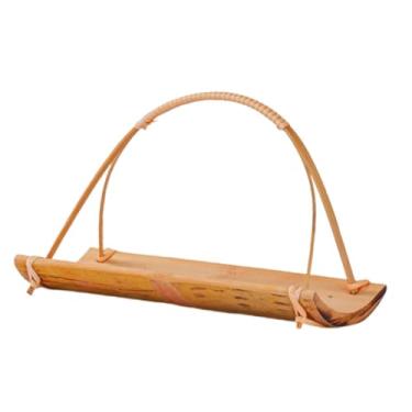 Imagem de Fenteer Bandeja de Sushi, Prato para Sobremesa, Travessa, Recipiente para Bolo, Bandeja Decorativa de Bambu para Servir Sum, Suporte para Banheiro e