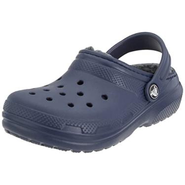 Imagem de CROCS Classic Lined Clog T - Navy/Charcoal - C5, 207009-459-C5, Kids Unisex, Navy/Charcoal, C5