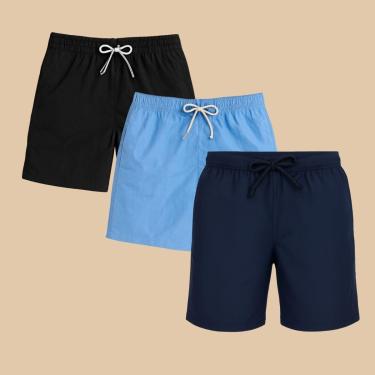 Imagem de Kit 3 Shorts Masculino Tactel Casual Praia-Masculino
