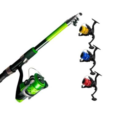 Imagem de Jaú Pesca Kit Vara Telescópica 1,65 m + Molinete JP Pampoo, Fibra de Vidro, Ação Média, 1 Rolamento