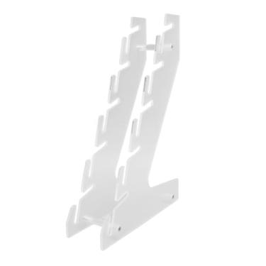 Imagem de Dioche Chapéu Rack Acrílico Montagem na Parede boné Organizador Suporte de Armazenamento Expositor para o Quarto Armário Vestiário 8x31cm 10 Chapéus Capacidade (Transparente)