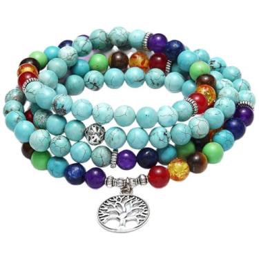 Imagem de Pulseira elástica com pingente multicamadas para homens, punho ajustável, pingente geométrico de liga de zinco, design empilhável de contas e corrente