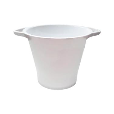 Imagem de Kit 10 Unidades Balde Gelo Acrílico Para Cerveja Bebidas Decoração Champanheira (Branco)