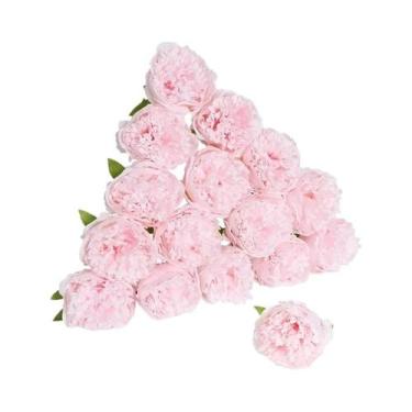 Imagem de Flores Artificiais De Peônia De 20cm Com Caule, 3, 5, 10 Peças Para De
