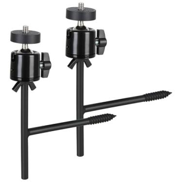 Imagem de Aiuieaa Suporte para câmera de trilha em forma de T, suporte de rastreamento, árvore 1/10.2 cm x 20 parafusos, suporte de câmera de trilha rotativo de 360°, acessório de caça