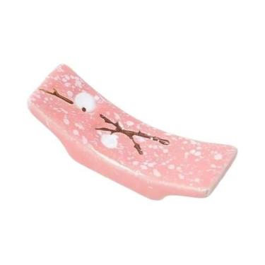 Imagem de Suporte Para Hashi De Cerâmica Flor De Ameixa Japonesa 1/4/10 Peças Su