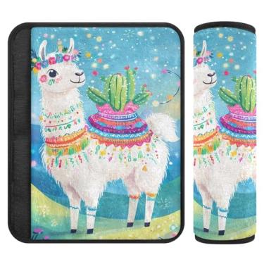 Imagem de Capas de cinto de segurança macias azuis alpaca fofas, acolchoadas com algodão, almofadas de alça de mochila, capas de cinto de segurança para mulheres