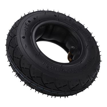 Imagem de Luqeeg Conjunto de Tubo Interno de Pneu Durável 2.50-4 para Cadeiras de Rodas Elétricas de Scooters, Padrão Antiderrapante para Controle de áreas úmidas, Material de Borracha Butílica, Adequado para