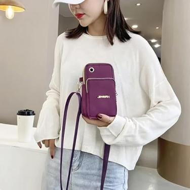 Imagem de Bolsa para celular feminina transversal mini bolsas fashion mãe mamãe bolsa de moedas pescoço pendurado capa de corrida bolsa de ombro carteira de 3 camadas