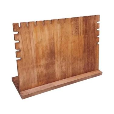 Imagem de Suporte De Exibição Para Colares Em Madeira De Noz Em Forma De L, Aces