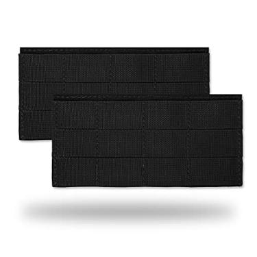 Imagem de Acessórios para cinto tático Molle, 2 peças de painéis de carregamento removíveis, sistema de adição molle conversível para trabalho com armas EDC dever policial (BK)