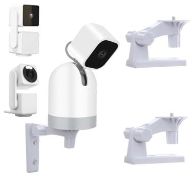 Imagem de TEKCAM Suporte de parede para câmera compatível com a câmera Blink Mini Pan-Tilt WYZE Cam Pan V3 V2 Battery Cam Pro, suporte de parede 180° ajustável para câmera externa interna para instalação de
