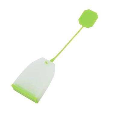 Imagem de Infusor de chá de silicone – Coador de chá de folhas soltas reutilizável de grau alimentício (6,5 x 4,2 cm) com etiqueta para pendurar, pode ser lavado na lava-louças para casa/escritório/amantes de