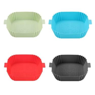 Imagem de Fábrica de Tapete Silicone para Air Fryer à Varejo Separador Gordura Forno Assar Bandeja Acessório Cozinha Alimentício Resistente ao Calor - Antiadere