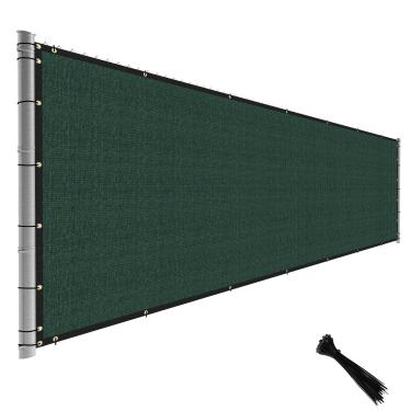 Imagem de TANG Sunshades Depot 8'FTx12'FT tela de cerca de privacidade verde tela de cerca temporária 150 GSM, capa de cerca de proteção de para-brisa resistente, 88% de bloqueio de privacidade, excelente fluxo de ar, 3 anos de garantia