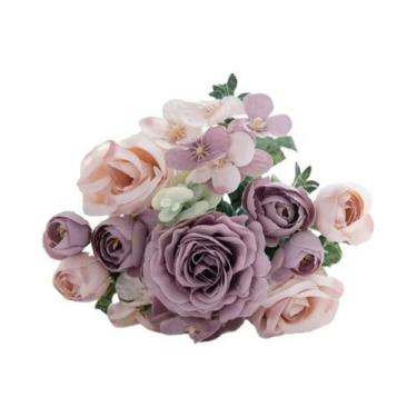 Imagem de Guirlanda De Flores Artificiais De Rosa De Seda De Alta Qualidade Para