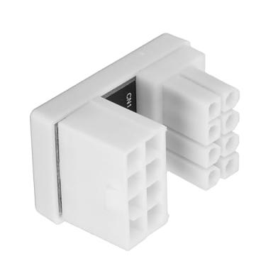 Imagem de KIMISS Conector GPU PCIe 8PIN Fêmea para Macho 180 Graus RVS Tipo ABS Shell Power Connector para Placa Gráfica - Adaptador de Alimentação GPU Angular Ideal para Desktop (#12)