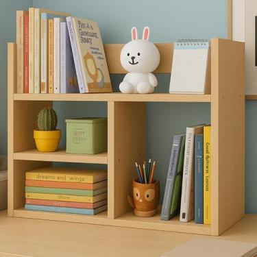 Imagem de Mini estante decorativa 60cm mdf cru porta livros e enfeites - SIXTEEN