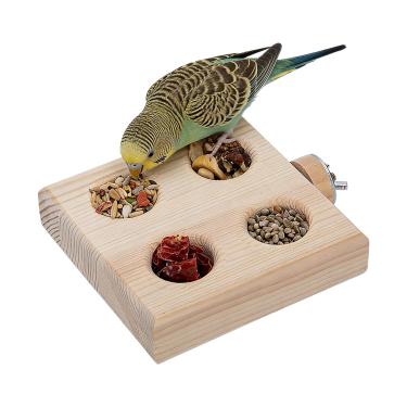 Imagem de Brinquedo Alimentador para Aves | Alimentador Interativo Natural Divertido de | Brinquedos Para Gaiola De Aves - Para Calopsitas Exterior Interior Pátio Janela Varandas Jardim Quintal